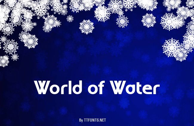 World of Water example